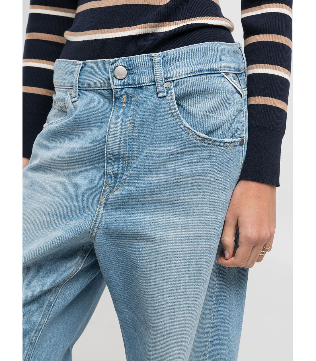 バギーフィットNARJAテンセルコットンデニム 詳細画像 ブルー 4